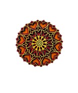 Heart Mandala Layered Wood Wall Art – 6-Layer Vibrant Love-Themed Decor - $48.00