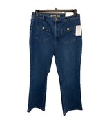 MICHAEL KORS SELMA JEANS Cropped FLARE HIGH-RISE Slim indigo  sz 12 new - $152.82 CAD