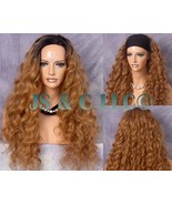 Extra Long Strawberry Blonde Ombre 3/4 Wig Full Wig combo Human hair ble... - $89.95