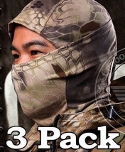 3 PACK Camouflage Men&#39;s Balaclava Face Ski Mask UV Wind Protection HIGHL... - $391.25 MXN