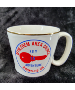 Vtg Boy Scout Mug Bethlehem Council Round-Up 1969 Gold Rim Key to Advent... - £5.78 GBP