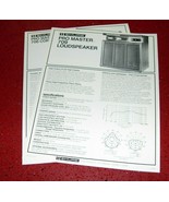 SHURE 709 PRO MASTER LOUDSPEAKER/706 CONSOLE BROCHURE AND SPEC SHEETS - €5,13 EUR