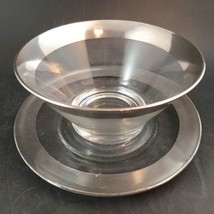 DOROTHY THORPE Sterling Silver Band 6.5&quot; Under Plate + 5.25&quot; Salad Bowl,... - £23.79 GBP