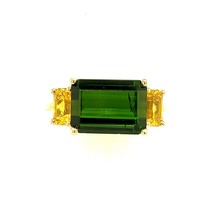 Natural Tourmaline Diamond Ring Size 7 14k Gold 6.15 TCW Certified $5,975 219225 - £1,543.15 GBP