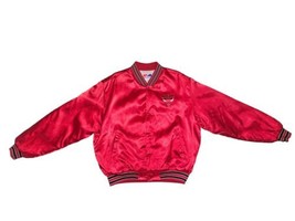 Vintage 1990&#39;s Chicago Bulls Satin Bomber Jacket Swingster Sz XL  - £58.70 GBP