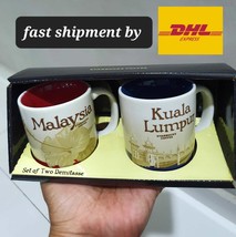 STARBUCKS Kuala Lumpur And Malaysia Coffee Set of Two 3 oz Demitasse Cups- DHL - £55.11 GBP