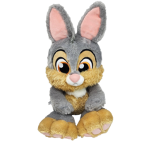 16&quot; Disney Parks Grey Bambi Thumperbunny Rabbit Stuffed Animal Plush Toy Soft - £29.45 GBP