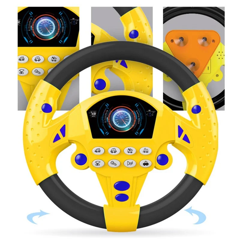 Play Eletric Simulation Steering Wheel Toy with Light Sound Baby Play Musical Ed - £24.78 GBP