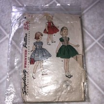 Simplicity Vintage 4456 sewing pattern 60&#39;s Puff Sleeve DRESS girl size 1 - $13.97