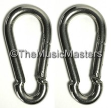 (2) Stainless Steel 4&quot; Safety Spring Hook Boat Marine Rope Dock Line Cha... - £13.98 GBP