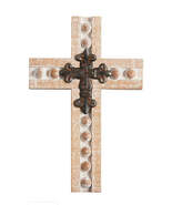 Decorative  Wood 9&quot; Wall Cross, New #AB-202 - $14.00