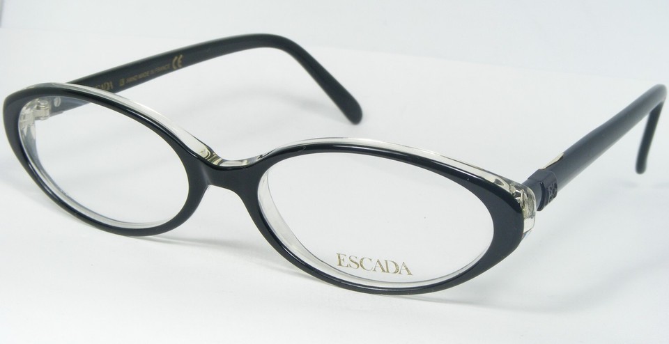 ESCADA E0102 E732 BLACK / CLEAR EYEGLASSES GLASSES FRAME 51-16-140mm France - $69.30