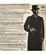 1900 Men&#39;s Overcoats w/Top Hat  Advertisement Victorian Sears Roebuck 5.... - £15.75 GBP