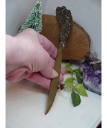 Antique Bronze Jugendstil Art Nouveau Letter Opener 8&quot; Austria Floral Ra... - $135.81 CAD