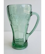 Vintage Green Libbey Coca-Cola Thick Heavy Glass Soda Malt Mug w/ Handle... - $29.69