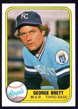 Kansas City Royals George Brett 1981 Fleer Baseball Card #28 nr mt - £2.20 GBP