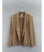 LC Lauren Conrad Womens Blazer Size 12 Brown Long Sleeve Open Front Coll... - $18.48