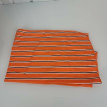 Gerber Orange White Navy Blue Stripe Cotton Baby Boy Receiving Blanket R... - £23.18 GBP
