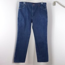 Wrangler Men&#39;s 38x32 Denim Straight Leg Medium Wash Blue Jeans - £13.44 GBP