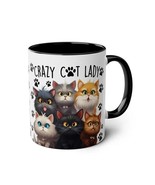 Lot of 4 CRAZY CAT LADY 11 oz. White Ceramic Coffee Mugs - $741.82 MXN