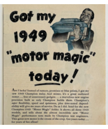 1949 Champion Outboard Motor Advertisement Motor Magic Fishing Boat Vtg ... - €17,24 EUR