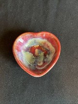 Vintage Canterbury Pottery Miniature Heart Shape Trinket Bowl  - £15.83 GBP