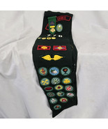 Girl Scout USA Uniform Sash with Patches Pins and Badges Hemlock Council... - $15.85