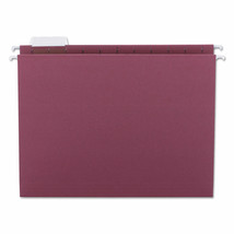 Smead Hanging File Folders 1/5 Tab 11 Point Stock Letter Maroon 25/Box 6... - £60.80 GBP