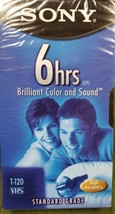 Sony 6 Hour T-120 Standard Grade Blank Recordable VHS Video Tape  Factory Sealed - £2.31 GBP