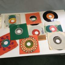 vintage singles 45 RPM vinyl records  40 mixed artist lot Rod Stewart Bee Gees  - $14.85