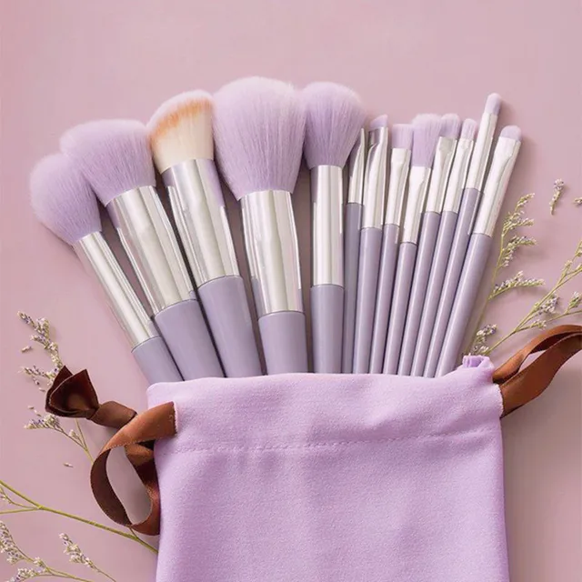 13PCS Makeup Brushes Set Eye Shadow Foundation Women Cosmetic Brush with bag - £9.02 GBP
