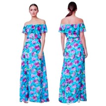 Betsey Johnson Floral Maxi Dress 2 Happy Multicolor Colorful Happy Print Breezy - £59.85 GBP