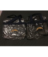 Pair of Los Angeles Chargers Clear Plastic Totes for Stadium Use  - £15.72 GBP