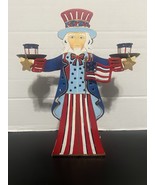 UNCLE SAM PATRIOTIC CANDLE HOLDER PARTYLITE METAL PAINTED - €16,83 EUR