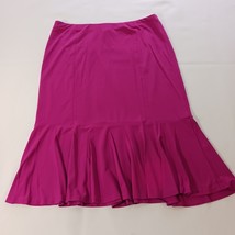 Express Design Studio Women Elastic Waist Pink Pull-On Pleated Button Skirt Sz S image 6