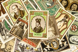 1920&#39;s Germany Notgeld (Emergency Money) 25pc - Braunschweig, Jever, Lauchstedt - £77.77 GBP