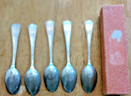 5 Silver Plated Spoons Chicago World&#39;s Fair 1933 Century Progress w/Original Box - £31.16 GBP