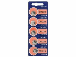 5 Pcs Sony CR1220 1220 Lithium 3V Button Coin Cell Watch Batteries Value Pack - $15.99