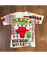 Vintage All Over Chicago Bulls World Champs 3X Mens T-Shirt White 1993 L... - $271.54 CAD