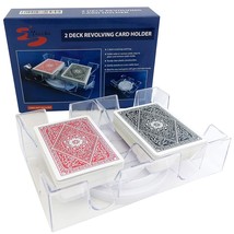 2 Deck Rotating-Revolving Playing Card Tray, Card Holder - £14.14 GBP