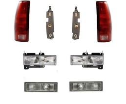 Headlamps For 1992 1993 Chevy GMC SuburbanYukon With Signals Tail Lights... - $177.61