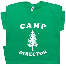 Camp Director T Shirt Retro Camping T Shirt Camp Staff Counselor Tee Men... - $18.99