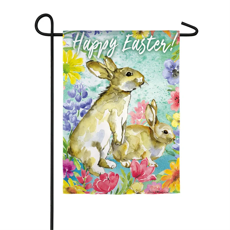 Meadow Creek Easter Bunnies Decorative Organza Garden Flag-2 Sided,12.5&quot;... - $20.28 CAD