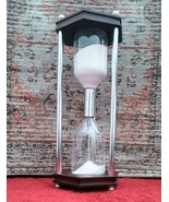 Home Decor 18&quot; Hour Glass for Big Wooden Sand Timer 30 Minutes Vintage N... - £107.10 GBP