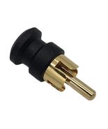 GOLD! - RCA SHIELDED SHORTING CAP PLUG RF/EMI &amp; NOISE CANCELING PROTECTION - $1.77