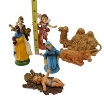 Vintage NativityFigures Hard Plastic Italy 11 Mary Joseph Baby Jesus Angels Read - £13.59 GBP