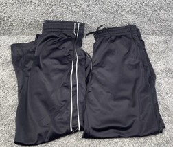 Mens Tek Gear Black Jogger Athletic Pants Elastic Waist Large Bundle Set Of 2 - $23.67