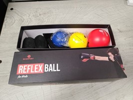 Boxing Reflex Ball for Adults &amp; Kids Training Set of 3 Reflex Balls Pre-... - £11.79 GBP