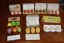 Lot of 21 AVON FRUIT Shaped Soaps - Bouquet Strawberry Lemon Peach Garde... - $28.50