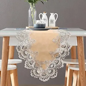 New Vintage Lace Dining Table Runner 108 Inches Macrame Coffee Table Runners For - $50.26